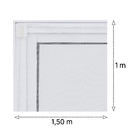 Tela Mosquiteira com Velcro Branca 1,00x1,50m Victoria Reggia