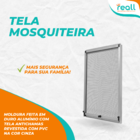 Tela Mosquiteira Em Alumínio -  Altura Regulável - Largura 60