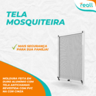 Tela Mosquiteira Em Alumínio -  Altura Regulável - Largura 60