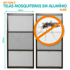 Tela Mosquiteira Em Alumínio -  Altura Regulável - Largura 60