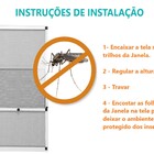 Tela Mosquiteira Em Alumínio - Altura Regulável - Branco- Kit
