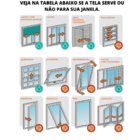 Tela Mosquiteira Em Alumínio - Altura Regulável - Branco- Kit