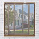 Tela Mosquiteira Magnética 130 X 210 Cm Moldura Marrom E Tela