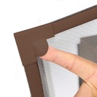 Tela Mosquiteira Magnética 130 X 210 Cm Moldura Marrom E Tela