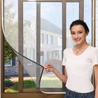 Tela Mosquiteira Magnética Moldura Branca E Tela Grafite 60 X