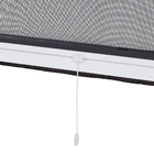 Tela Mosquiteira Retrátil Manual de Alumínio Branco e Fibra de Vidro Preta 125X160cm Standard Artens