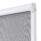 Tela Mosquiteira Retrátil Manual de Alumínio Branco e Fibra de Vidro Preta 230x120cm Standard Artens