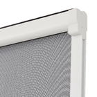 Tela Mosquiteira Retrátil Manual de Alumínio Branco e Fibra de Vidro Preta 230x140cm Excellent Artens