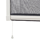 Tela Mosquiteira Retrátil Manual de Alumínio Branco e Fibra de Vidro Preta 230x180cm Excellent Artens