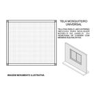 Tela Mosquiteiro Universal Em Alumínio 120 X 200 Cm Branco Bo