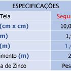 Tela Segurança Soldada Morlan Zn3 100 X 50mm Fio 1,90mm 1,00