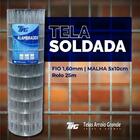 Tela Soldada Tag Malha 5x10cm Fio 1,60mm Rl 25x1,5m
