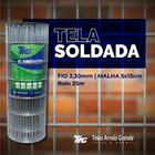 Tela Soldada Tag Malha 5x15cm Fio 2,30mm Rl 25x1,2m