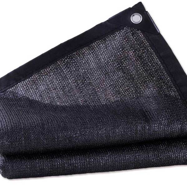 Tela Sombra Toldo Sombreamento Preto 90% 4 X 3 Bainha Ilhos