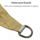 Tela Sombreamento Cobertura 5m Quadrada Areia Kit Instalação