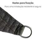 Tela Sombreamento Sombra Carro 3,6x3,6x3,6 Triangulo Cinza