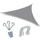 Tela Sombreamento Sombra Garagem 5mt Cinza + Kit Instalação