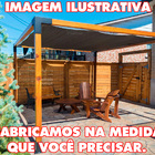 Tela Toldo Sombra Garagem Carro 80% Preta 2x10 Bainha Ilhos