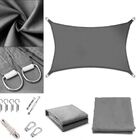 Tela Toldo Sombreamento Shade 6x3mts + Kit Instal. Cor Cinza