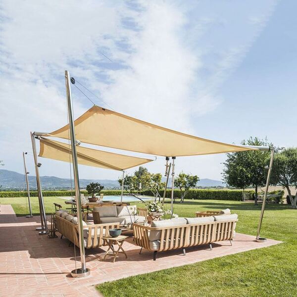 Tela Toldo Sombreamento Shade 6x4mts + Kit Instal. Cor Areia