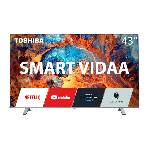 Tela Toshiba 43 Polegadas Dled 4k Smart Tb003