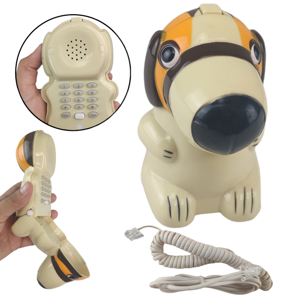 Telefone Fixo Mesa Cachorrinho Vintage Decoraçao Enfeite Tele