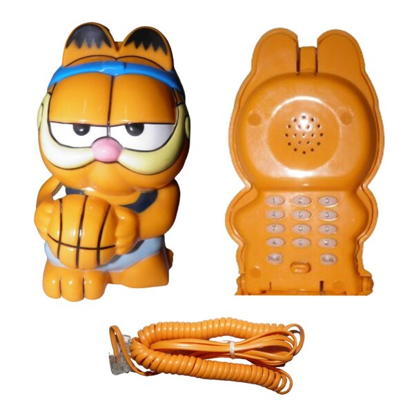Telefone Gato Vintage Desenho Animaçao Retro Telefonia Esport