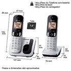 Telefone Sem Fio Com Id Base + Ramal Kx-tgc212lb1 Cinza Panas