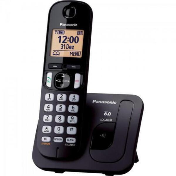 Telefone Sem Fio Com Id/viva Voz Kx-tgc210lbb Preto Panasonic
