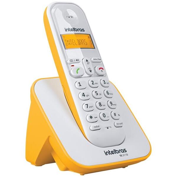 Telefone Sem Fio Intelbras Ts 3110 Bivolt Branco/amarelo