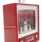 Televisão Globo Neve 3aa 12,7 X 8 X 21,6cm Enfeite Luminoso D