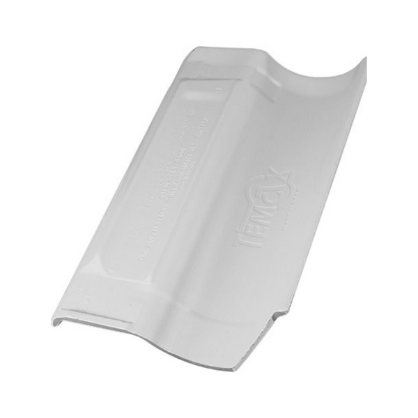 Telha Cerâmica Americana Dupla Face Esmaltada 25x41,5cm Branco Temax