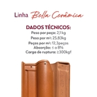 Telha Cermica Esmaltada 25x43cm 11mm Cermica Vilhena Grs
