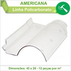Telha Claraboia Americana Policarbonato Transparente 11 Pçs