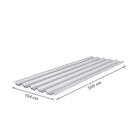 Telha de Aço Galvanizado Trapezoidal 104x300cm 4mm Cinza Calha Forte