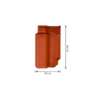 Telha de Cermica Romana Dupla 23x41cm 6mm Terracota Predileta