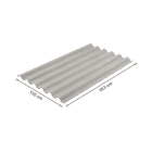 Telha de Fibrocimento Ondulada 110x183cm 5mm Cinza Confibra