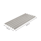 Telha de Fibrocimento Ondulada 110x244cm 5mm Cinza Brasilit