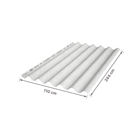 Telha de Fibrocimento Ondulada 110x244cm 8mm Cinza Brasilit