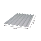Telha de Fibrocimento Ondulada 110x305cm 6mm Cinza Confibra