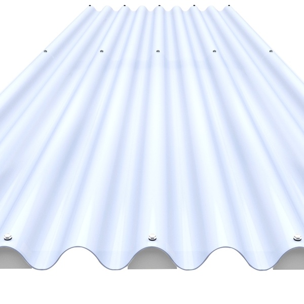Telha Polipropileno 2,44mx1,10m Ondulada Translúcida Atco
