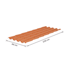 Telha de PVC Americana Colonial 86x230cm 2mm Cerâmica Precon