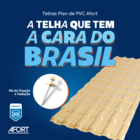 Telha de PVC Plana 198x0,88x1,6cm 1,6mm Marfim Afort