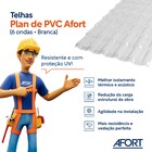 Telha de PVC Plana 242x0,88x1,6cm 1,6mm Branca Afort