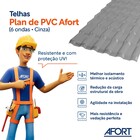 Telha de PVC Plana 242x0,88x1,6cm 1,6mm Cinza Afort