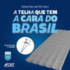 Telha de PVC Plana 33x0,88x1,6cm 1,6mm Cinza Afort