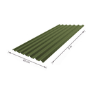 Telha Ecológica Stilo Ondulada Fibra Vegetal 82x200cm Verde Onduline