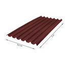 Telha Ecológica Stilo Ondulada Fibra Vegetal 82x200cm Vermelho Onduline
