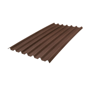Foto de Telha Ecológica Stilo Ondulada Fibra Vegetal 82x200cm Marrom