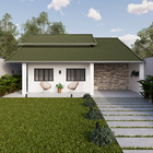 Telha Ecológica Stilo Ondulada Fibra Vegetal 95x200cm Verde Onduline